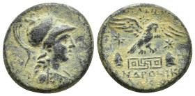 Phrygia. Apameia. ΑΝΔΡΟΝΙΚΟΣ ΑΛΚΙΟΥ, magistrate circa 133-48 BC. Bronze Æ (21mm, 6.7 g). Helmeted bust of Athena right, wearing aegis / [ΑΠΑΜΕΩΝ], eag...