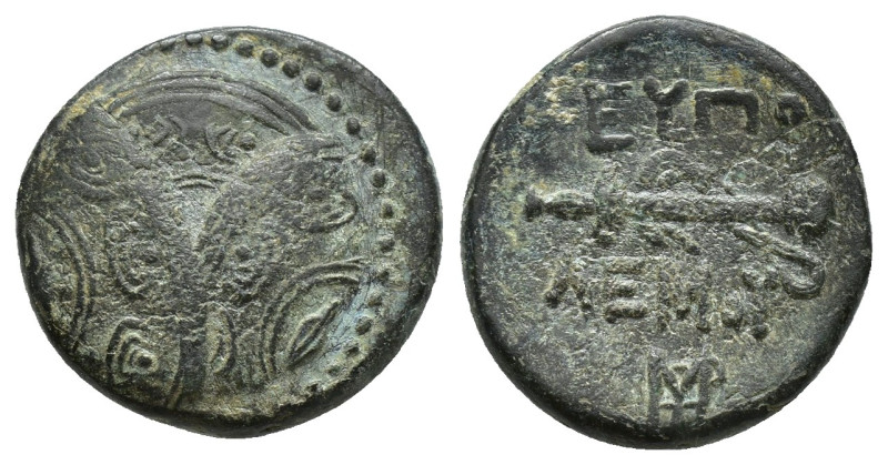CARIA, Mylasa. Eupolemos. Circa 295-280 BC. Ae (16mm, 4.3 g) Three overlapping M...