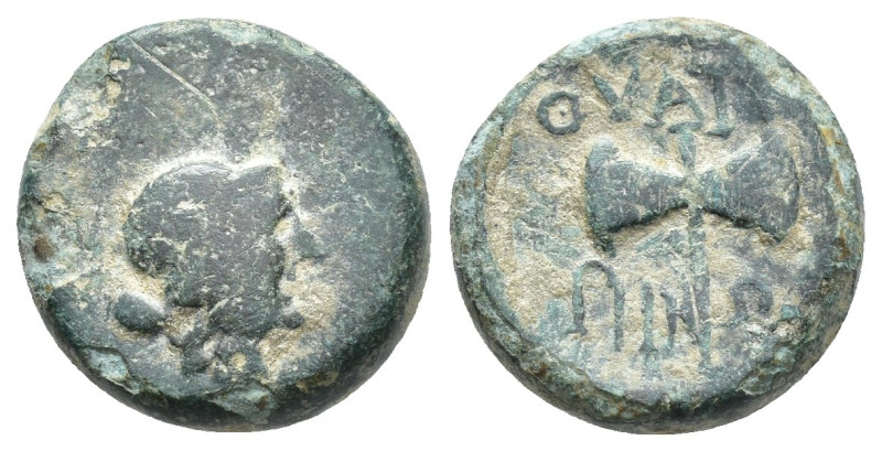 LYDIA, Thyateira. Civic issue 188-133 BC. AE 15, 4.6gr. Obv: laureate head of Ap...