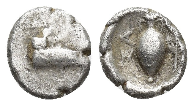 ISLANDS OFF IONIA, Samos. Circa 444/3-440/39 BC. (Silver, 8.5 mm, 0.3 g). Prow o...