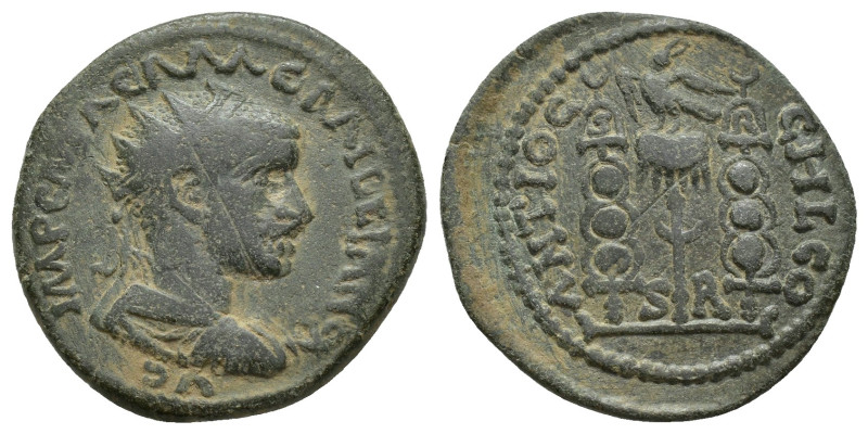 Valerian I (253-260). Pisidia, Antioch. Æ (22mm, 5.7 g). Radiate and cuirassed b...