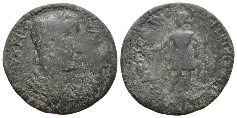 Uncertain mint (28mm, 9.3 g) Laureate, draped and cuirassed bust to right, seen ...