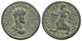 PISIDIA, Antiochia. Volusian.(23mm, 8.5 g) AD 251-253. Obverse: IMP C VIB AF GAL VOLVSSIANO AVG; radiate, draped and cuirassed bust of Volusian, r., s...