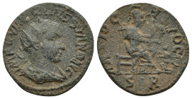 PISIDIA. Antioch. Volusian (251-253). Ae. (21mm, 5.8 g) Obv: IMP C VIMP GALVSSIANO AVG. Radiate, draped and cuirassed bust right. Rev: ANTIOCHIO CL A ...