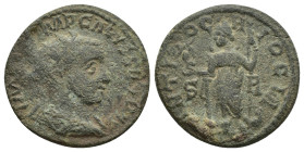 Pisidia. Antioch,AD 251-253. Volusian (21mm, 5.3 g) IMP C VIR AP CALVSSIANO AVG, radiate, draped and cuirassed bust to right / ANTIOCHI COLO A, Roma s...