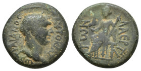 CILICIA, Laertes. Trajan. 98-117 AD. Æ (18mm, 6 g). AUTOKRATWR TRAIANOC, laureate head right / LAERTEIWN, Demeter seated left, holding sceptre, poppy,...