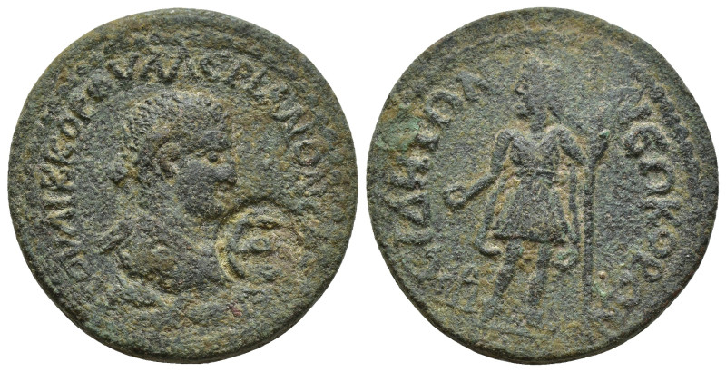 Pamphylia, Side. Valerian II, as Caesar, Æ (30mm, 17.1 g), AD 256-258. Laureate,...