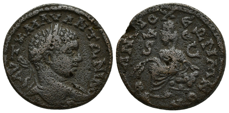 SYRIA, Seleucis and Pieria. Antioch . Elagabalus. AD 218-222. Æ 4 Assaria (25mm,...