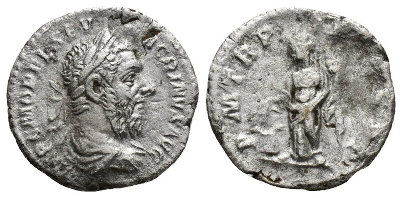 Macrinus (217-218 AD). AR Denarius (18mm, 1.5 g), Roma. Obv. IMP C M OPEL SEV MA...