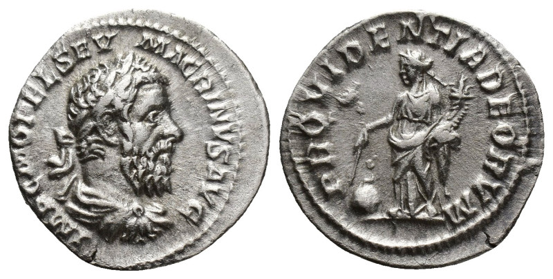 MACRINUS (217-218). Denarius. (19mm, 2.8 g) Rome. Obv: IMP C M OPEL SEV MACRINVS...