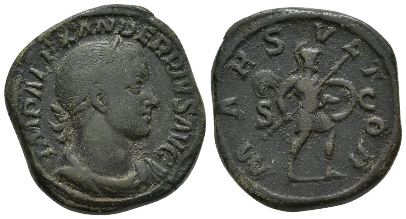 SEVERUS ALEXANDER (222-235). Sestertius. (29mm, 27. 4g) Rome. Obv: IMP ALEXANDER...