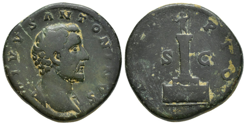 Divus Antoninus Pius (AD 138-161). AE sestertius (31mm, 24.5 g). Rome, AD 161-16...