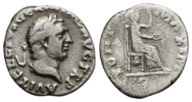 Vitellius (AD 69), denarius, (17mm, 2.8 g) Rome, VITELLIVS GERM IMP AVG TR P, la...