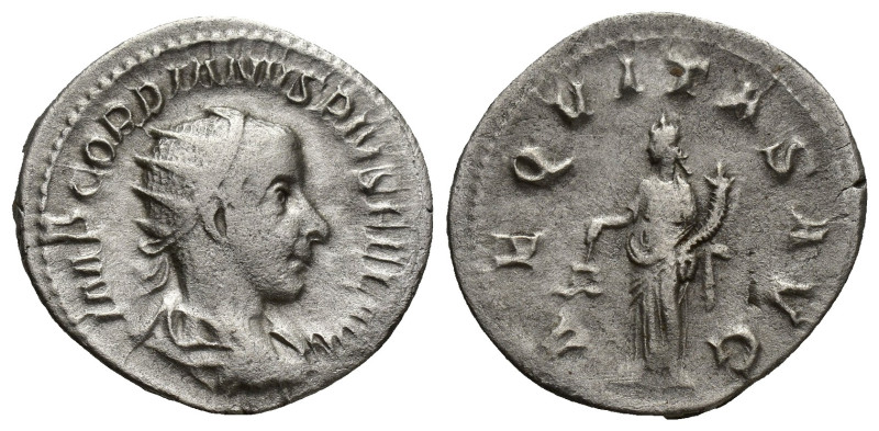 Gordian III, 238 - 244 AD Silver Antoninianus, Rome Mint, (22mm, 4.1 g) Obverse:...