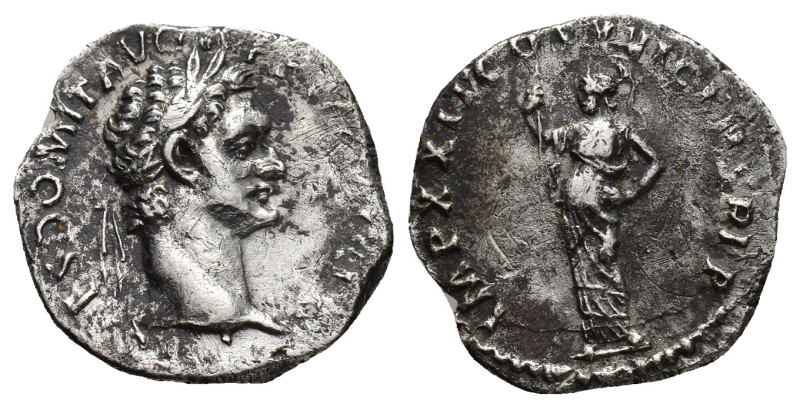 DOMITIAN. 81-96 AD. AR Denarius (17mm, 3.4 g). Struck 93-94 AD. IMP CAES DOMIT A...