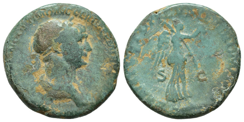 TRAJAN, (A.D. 98-117), AE as (25mm, 10.3 g), Rome Mint, issued 112-117, (11.69 g...