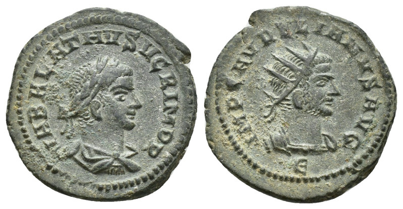 Vabalathus (268-272 AD), for and with Aurelianus (270-275 AD). AE silvered Anton...