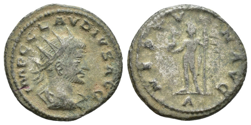 Claudius II. Antoninianus, Neptune reverse Claudius II. (268-270 AD). AE silvere...