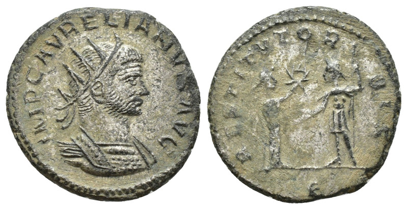 Aurelian AD 270-275. Cyzicus Antoninianus Æ silvered 20mm., 3,95g. IMP C AVRELIA...