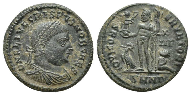 Crispus caesar, 317-326. Heraclea Follis, Æ (19mm, 2.6 g)D N FL IVL CRISPVS NOB ...