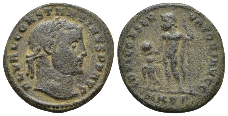 Constantine I AE Follis (24mm, 5 g), 311 AD. FL VAL CONSTANTINVS PF AVG, laureat...