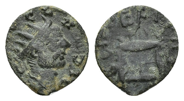 CLAUDIUS II GOTHICUS, 268-270 AD. AE Antoninianus (1.3 g 12.8mm), posthumous com...