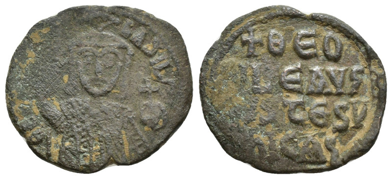 THEOPHILUS, (A.D. 829-842), AE follis, Constantinople mint, (20mm, 4.3 g), TEOFI...