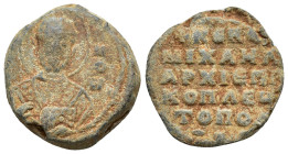 Unidentified Byzantine lead seal, 21 mm, 7.7 gr.