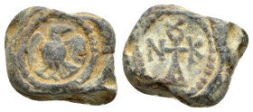 Unidentified Byzantine lead seal, 12 mm, 6.6 gr.