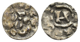 Middle age Italy. Lucca. Henry II AD 1004-1024. Denier BI 1g 15.5mm