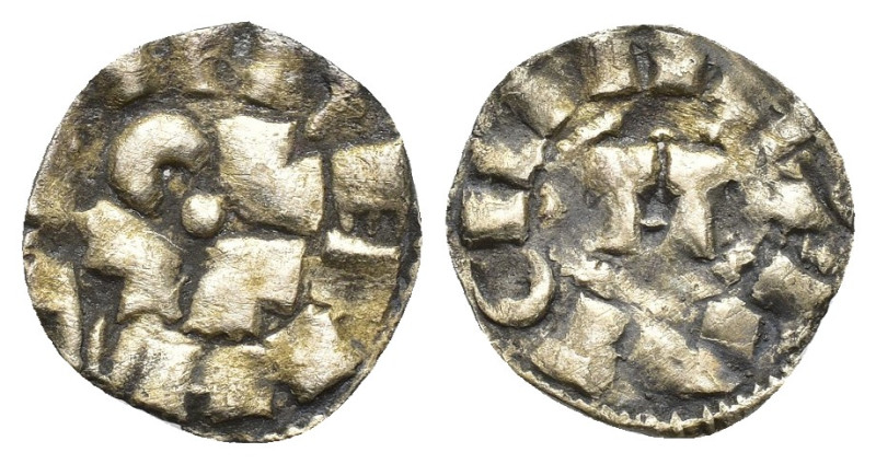 Middle age Italy. Lucca. Henry II AD 1004-1024. Denier BI 0.8g 15.9 mm