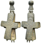 Byzantine Reliquary Cross Pendant. 103mm, 55.4 g