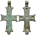 Byzantine Reliquary Cross Pendant. 92mm, 65.4 g