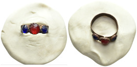 Ancient ring with colourful glass.2.3gr 14mm.17th-19th century AD.SOLD AS SEEN NO RETURN.