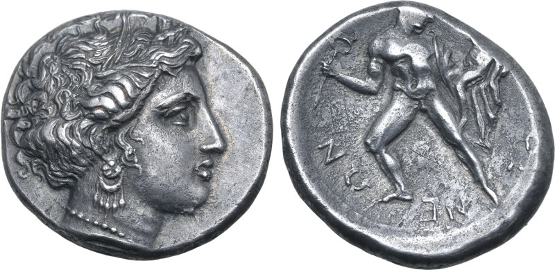 Arkadia, Pheneos AR Stater. Circa 360-340 BC. Wreathed head of Demeter to right,...