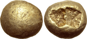 Ionia, uncertain mint EL Hekte. Circa 650-600 BC. Lydo-Milesian standard. Plain type. Plain smooth surface / Two incuse square punches. Weidauer 4 (ro...