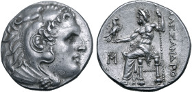 Ionia, Miletos AR Tetradrachm. In the name and types of Alexander III of Macedon. Circa 295-270 BC. Head of Herakles to right, wearing lion skin headd...