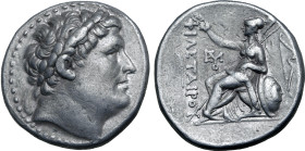 Kingdom of Pergamon, Attalos I AR Tetradrachm. Struck in the name of Philetairos. Pergamon, circa 241-197 BC. Laureate head of Philetairos to right / ...