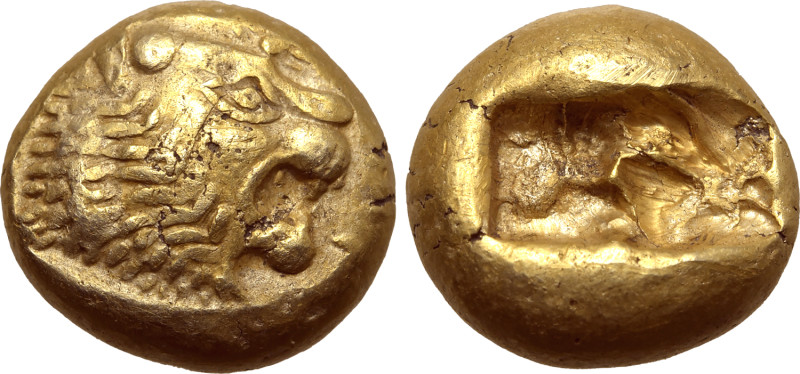 Kingdom of Lydia, Alyattes EL Trite - 1/3 Stater. Sardes, circa 610-560 BC. Head...