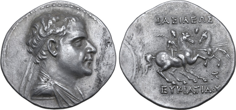 Greco-Baktrian Kingdom, Eukratides I Megas AR Tetradrachm. Circa 170-145 BC. Dia...