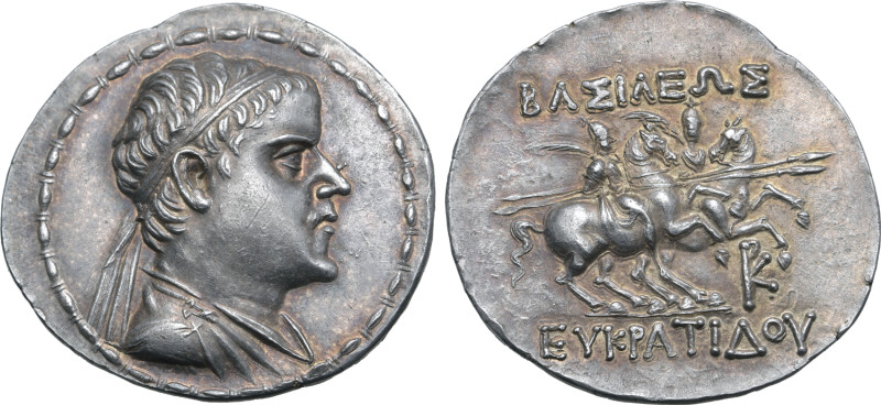 Greco-Baktrian Kingdom, Eukratides I Megas AR Tetradrachm. Circa 170-145 BC. Dia...