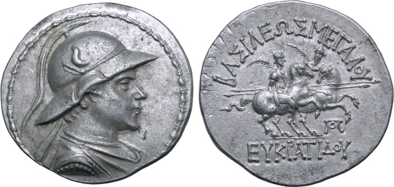 Greco-Baktrian Kingdom, Eukratides I Megas AR Tetradrachm. Circa 170-145 BC. Dia...