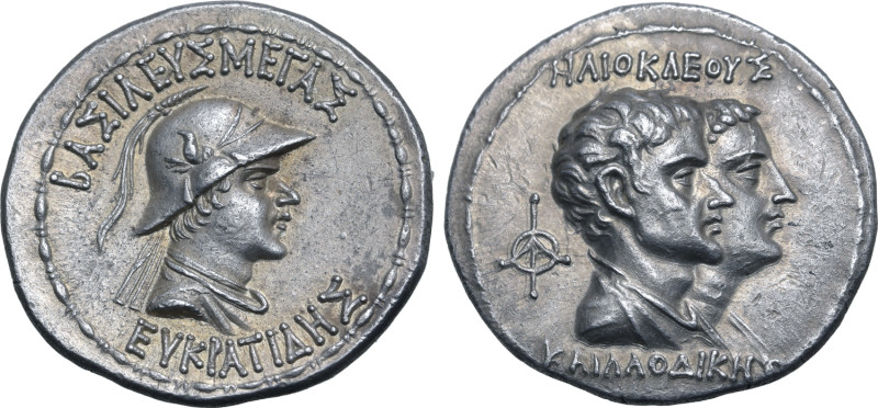 Greco-Baktrian Kingdom, Eukratides I Megas AR Tetradrachm. Circa 170-145 BC. Dyn...