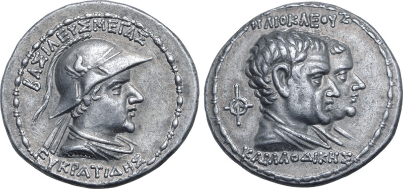 Greco-Baktrian Kingdom, Eukratides I Megas AR Tetradrachm. Circa 170-145 BC. Dyn...