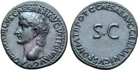 Germanicus (father of Caligula) Ӕ As. Rome, AD 37-38. GERMANICVS CAESAR TI AVGVST F DIVI AVG N, bare head to left / C CAESAR AVG GERMANICVS PON M TR P...