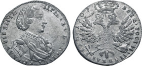 Russia, Tsardom. Peter I 'the Great' AR Tynf. Kadashevsky mint, 1707. Struck using the Polish-Lithuanian monetary system. ЦРЬ • I • B • K • ПЕТРЪ • АΛ...