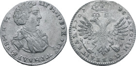 Russia, Tsardom. Peter I 'the Great' AR Tynf. Kadashevsky mint, 1707. Struck using the Polish-Lithuanian monetary system. ЦРЬ • I • B • K • ПЕТРЪ • АΛ...