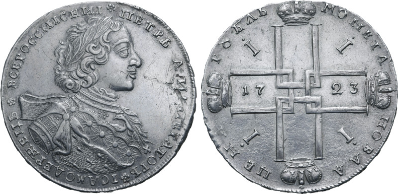 Russia, Empire. Peter I 'the Great' AR Rouble. Red mint, 1723. ✿ ПЕТРЬ • A • ИМП...