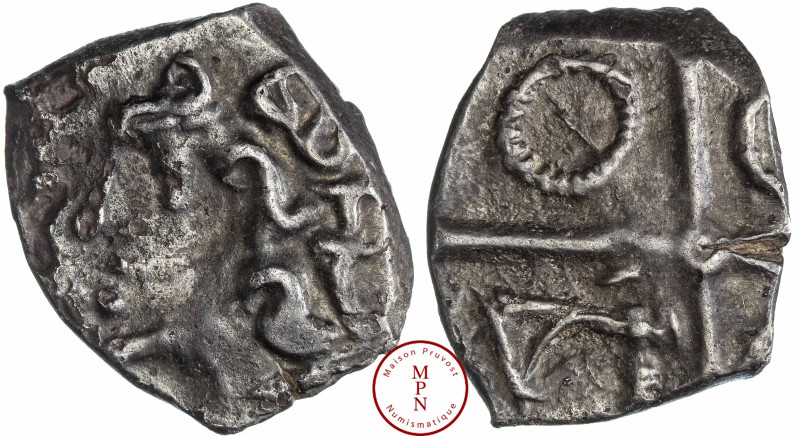 Rutènes (Région de Rodez), Drachme du type de Goutrens, II-Ier siècle avant J.-C...