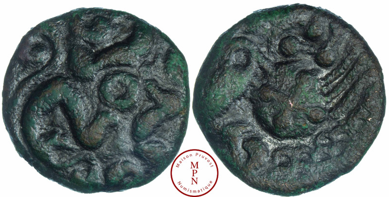 Ambiens (Région d'Amiens), Bronze au triskèle et au canard, 60-40 avant J.-C., A...